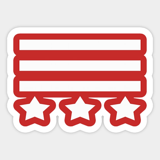 Stars and Stripes - USA Flag T-shirt Sticker by Dezine